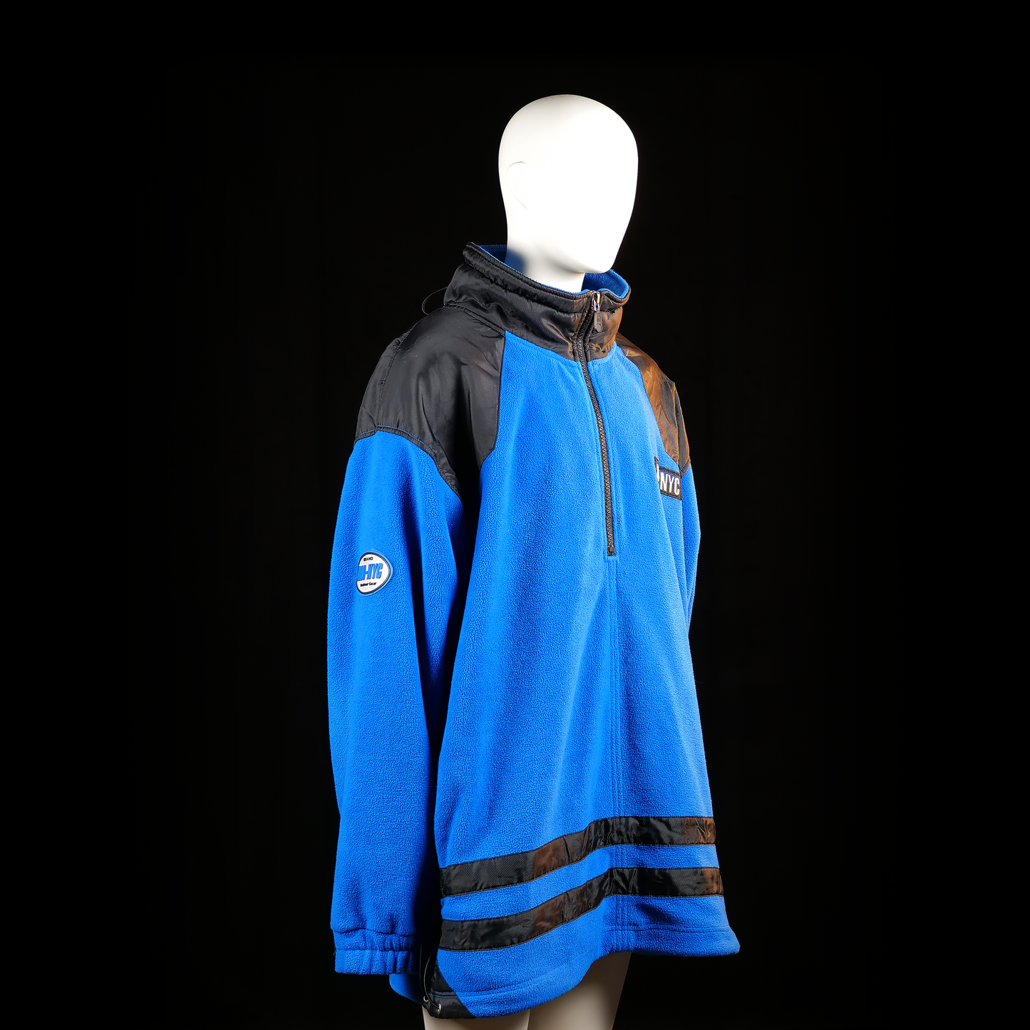 Fleece jacket - Light Blue & Black - Size XXXXL