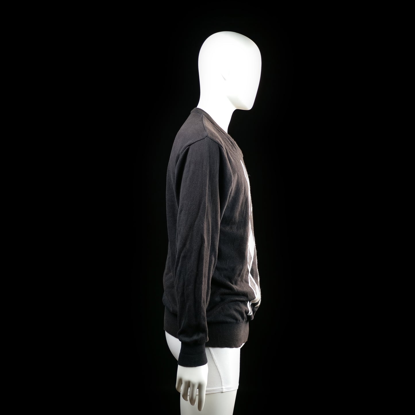 Sweater - Black & White & Beige - Size L