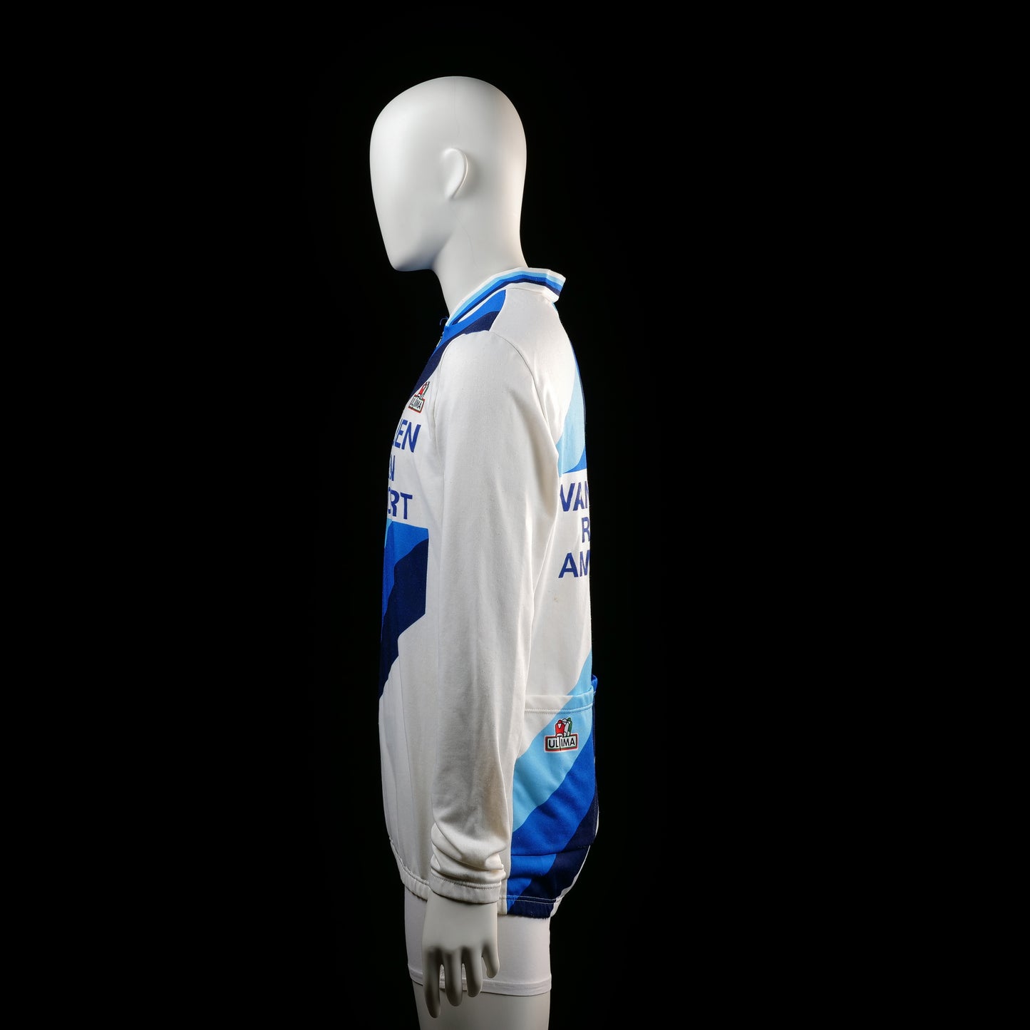 Sports top - White & Light Blue - Size M