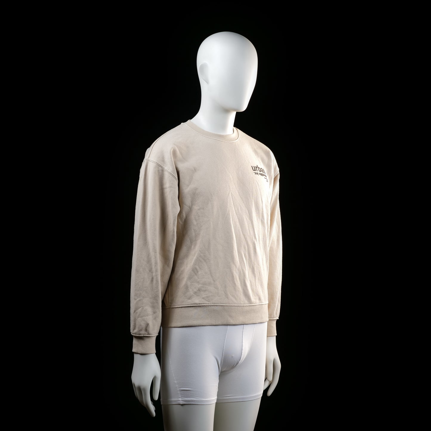 Sweatshirt - Beige & Black - Size 160