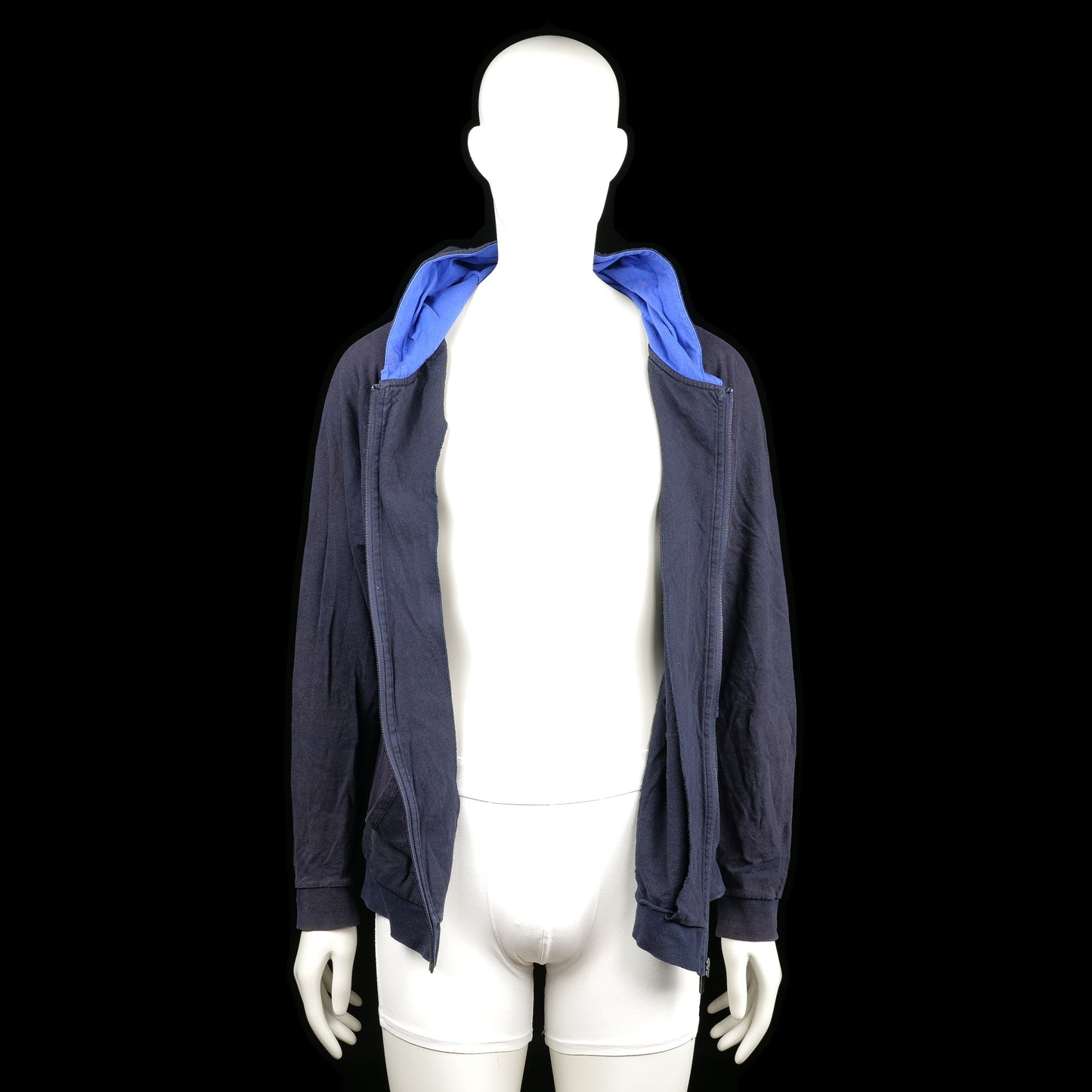 Hoodie - Navy & Light Blue - Size L