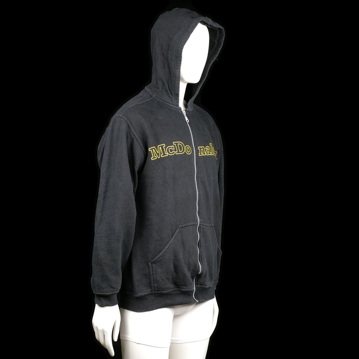 Hoodie - Black & Yellow - Size L