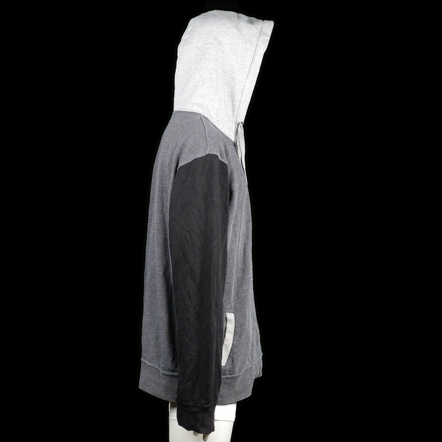Hoodie - Light Gray & Black - Size 4XL