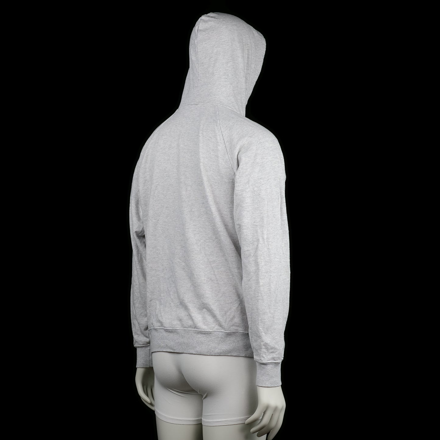 Hoodie - Light Gray & Navy - Size M