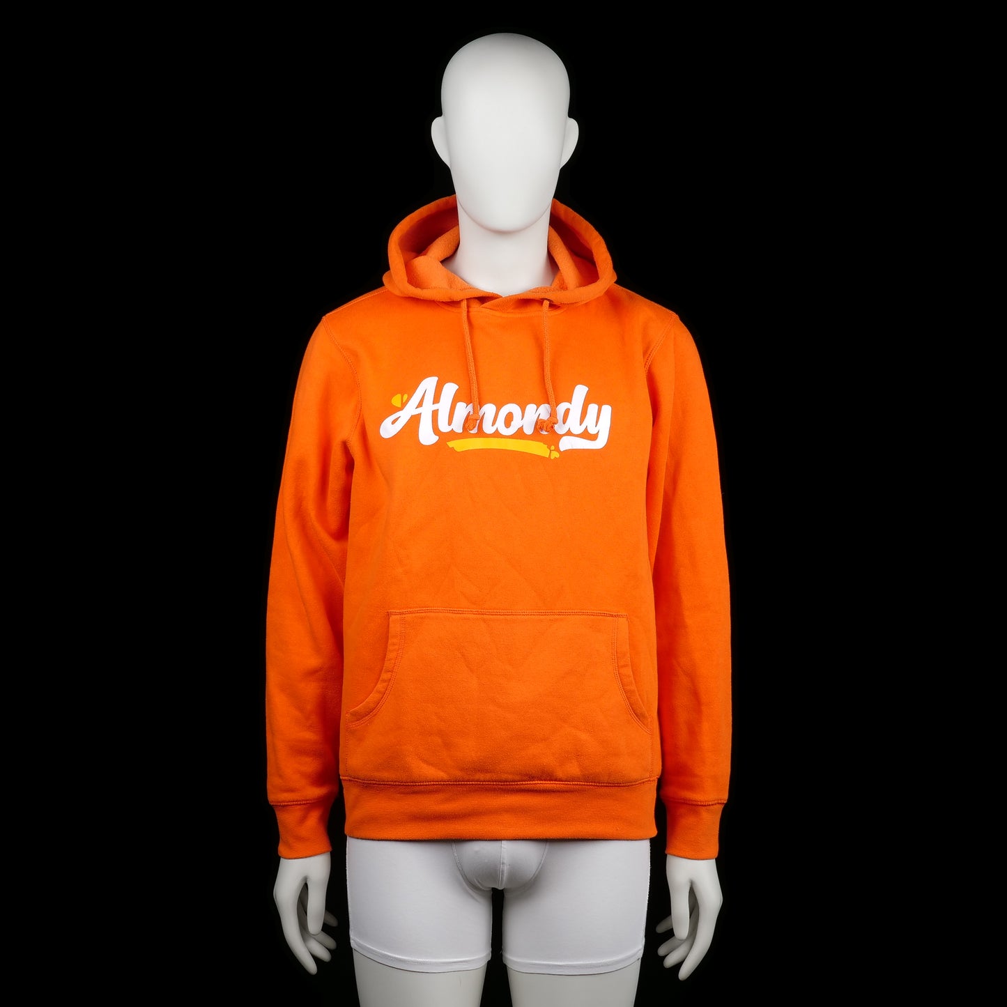 Hoodie - Orange & White - Size M