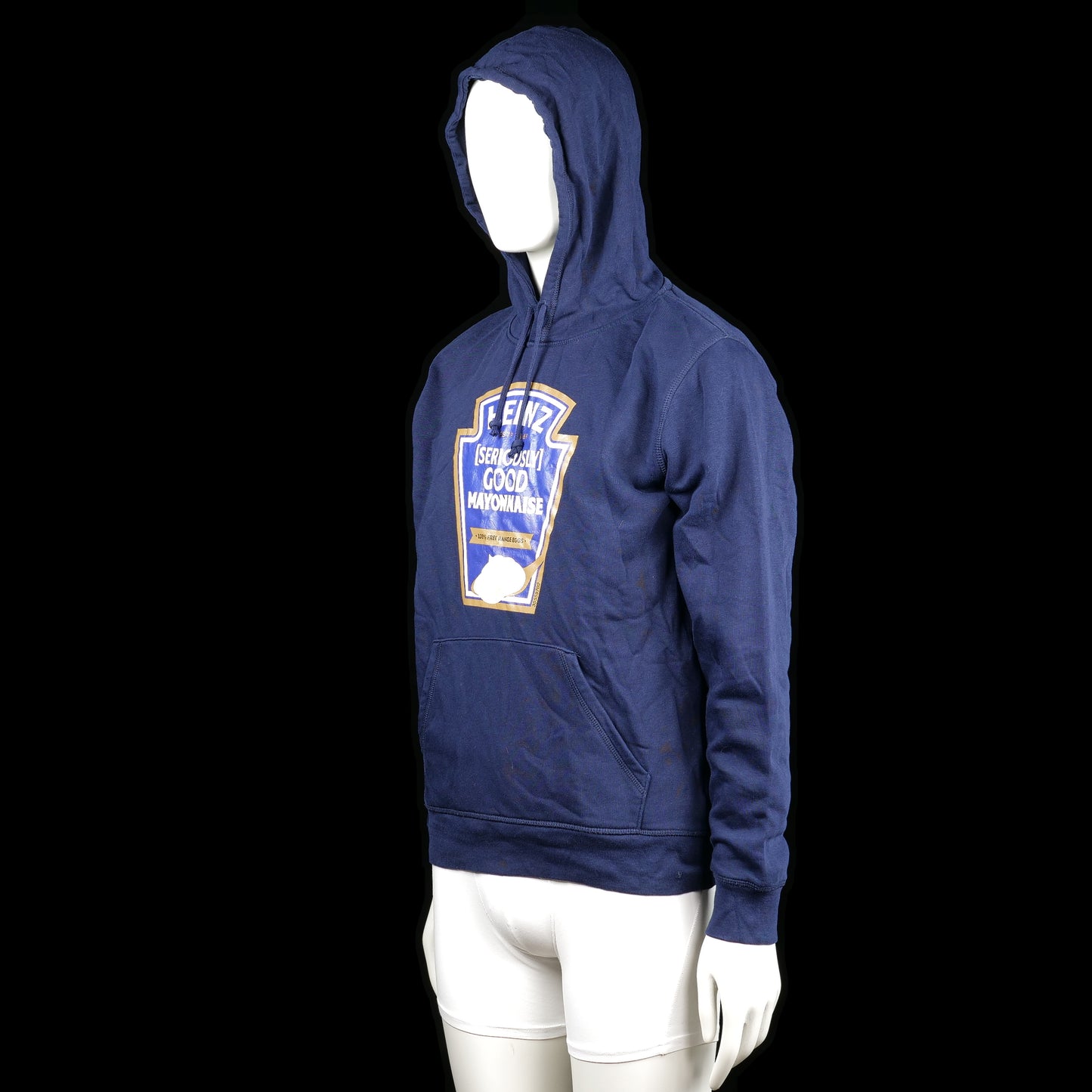 Hoodie - Navy & White - Size M