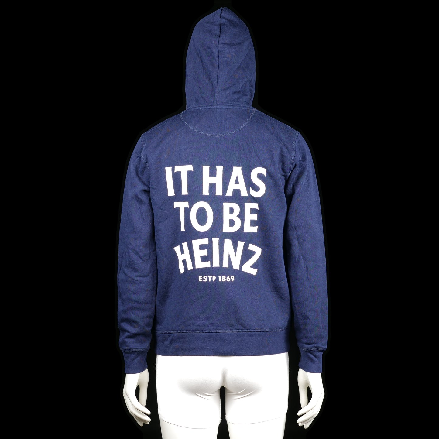 Hoodie - Navy & White - Size M