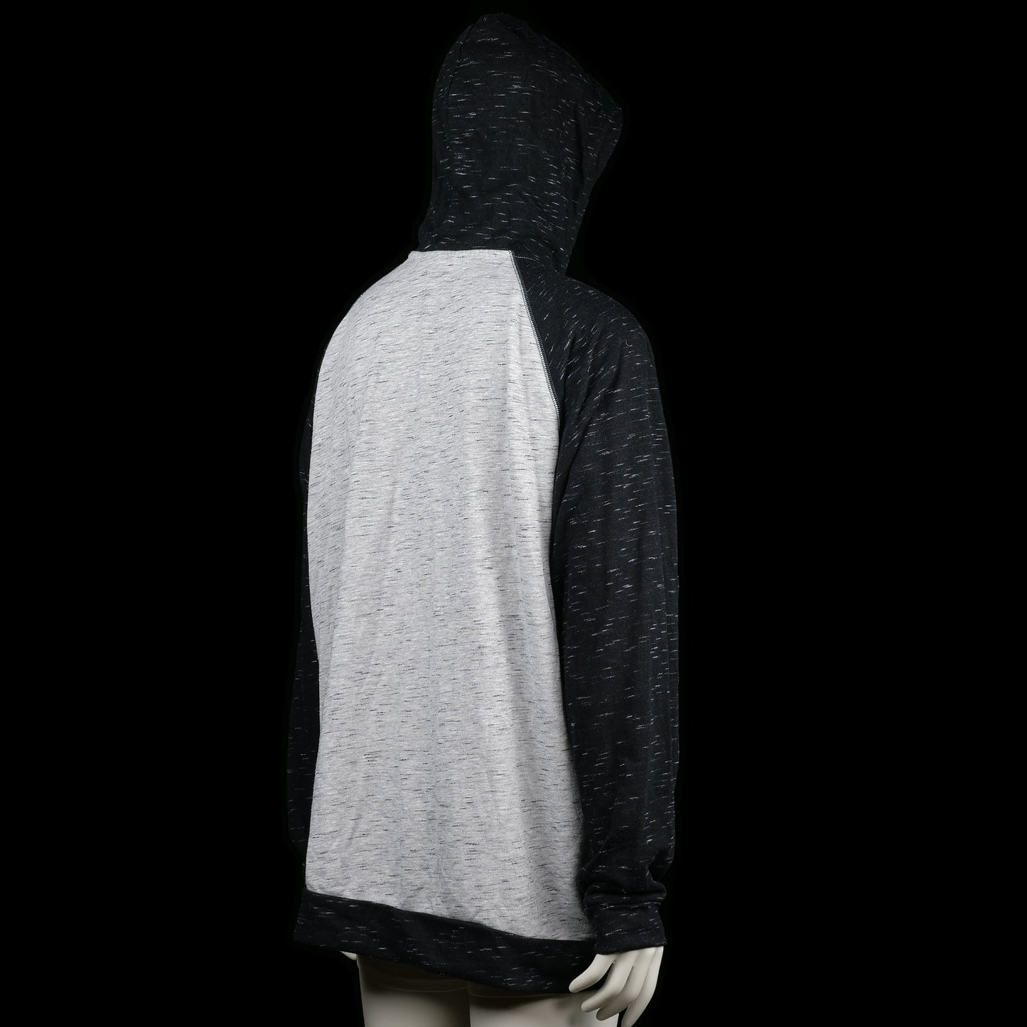 Hoodie - Light Gray & Black - Size 2XL