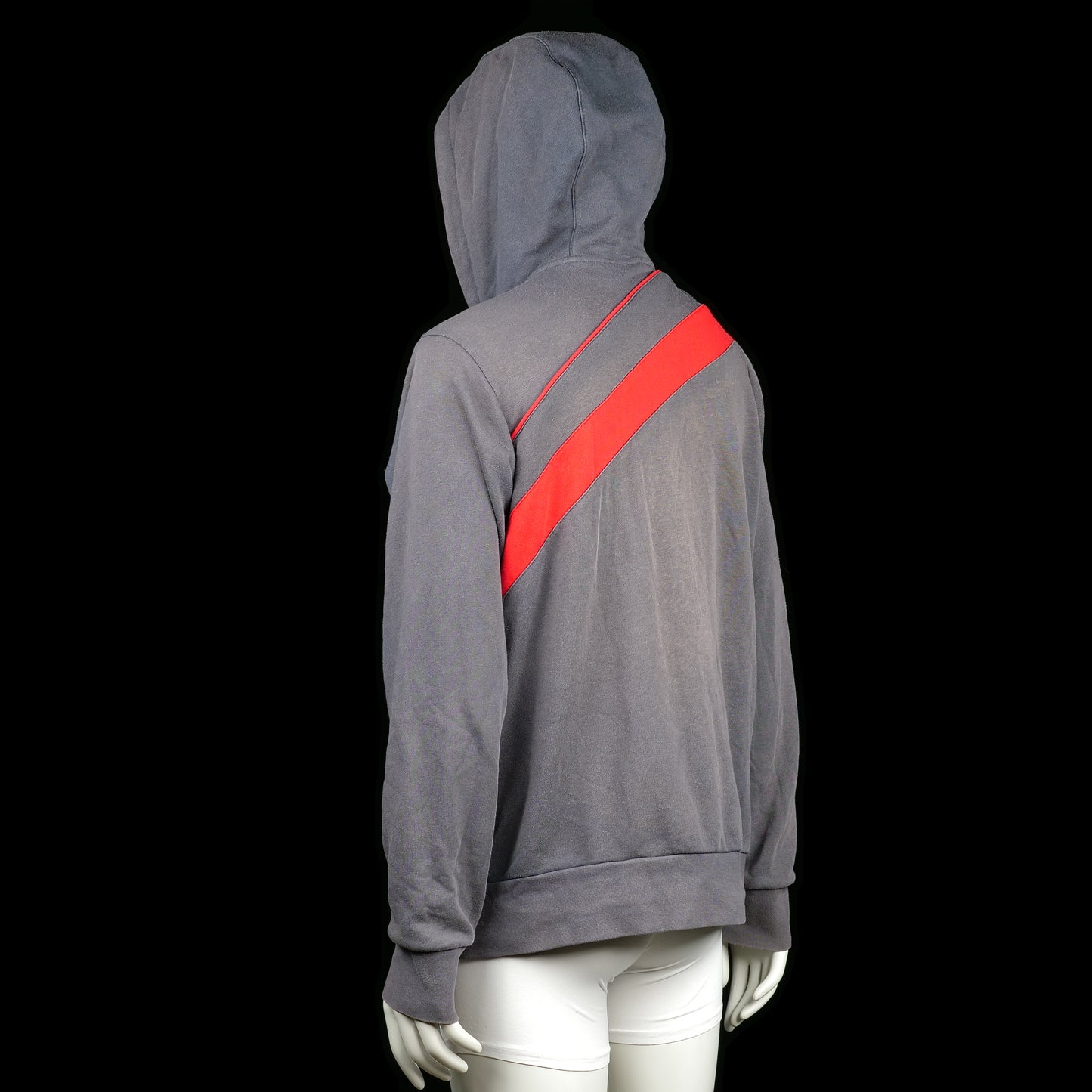 Hoodie - Charcoal & Red - Size L