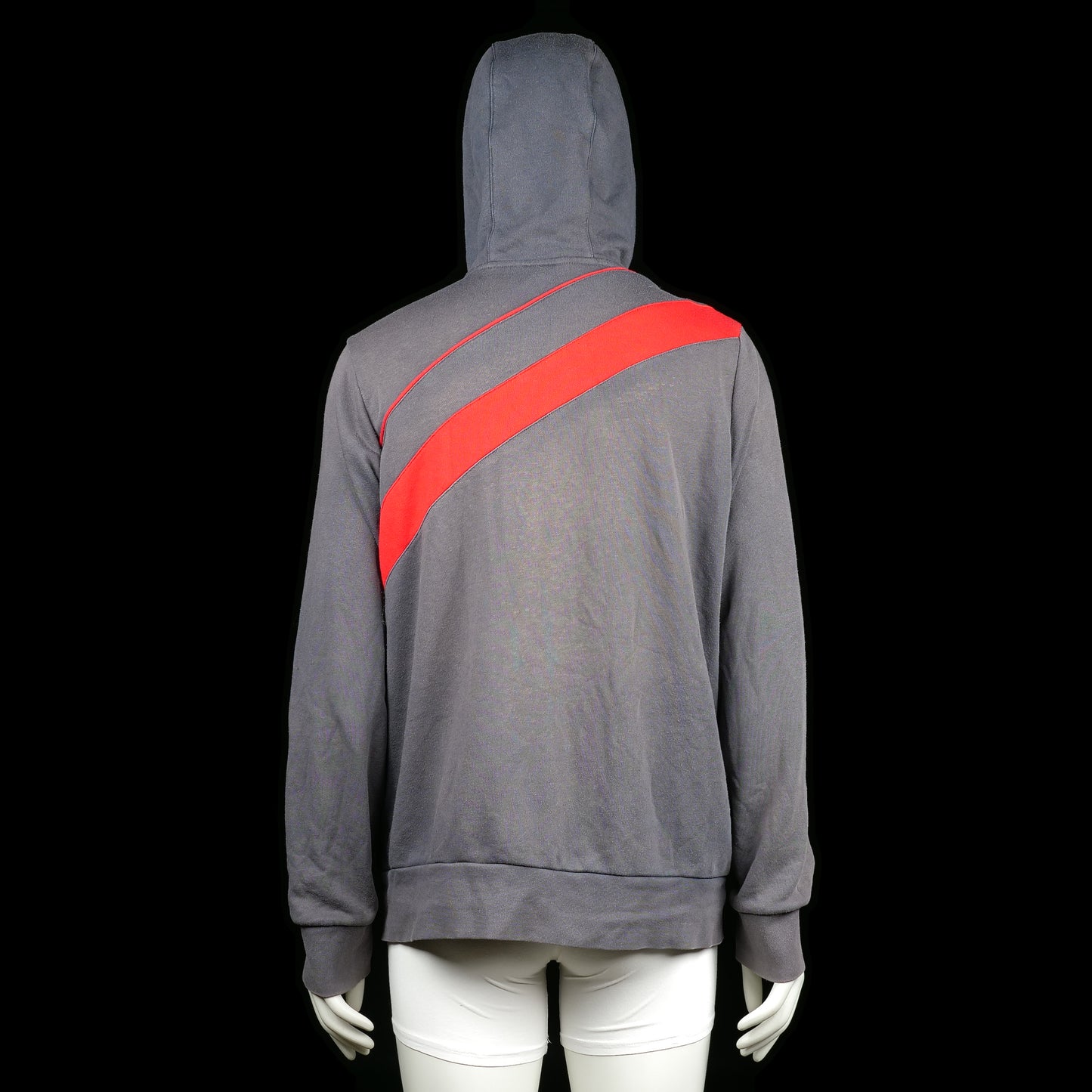 Hoodie - Charcoal & Red - Size L