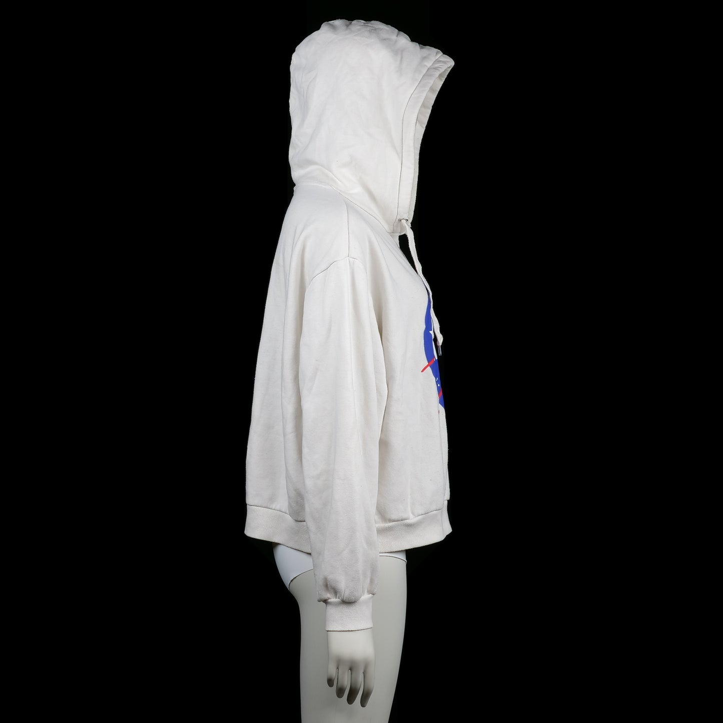 Hoodie - White & Navy - Size XL