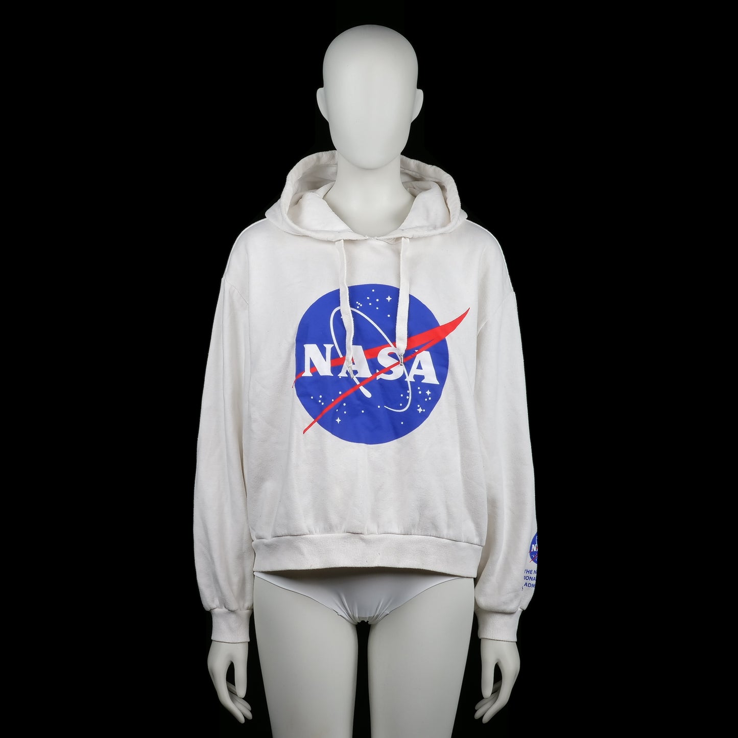 Hoodie - White & Navy - Size XL
