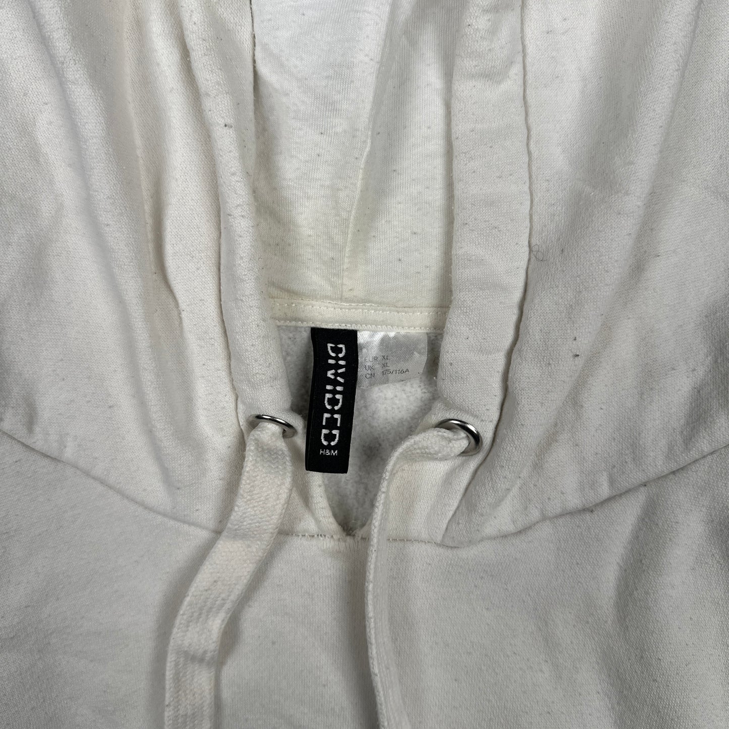 Hoodie - White & Navy - Size XL