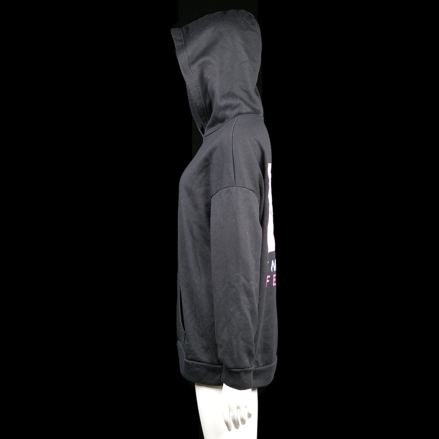 Hoodie - Black & Pink - Size M