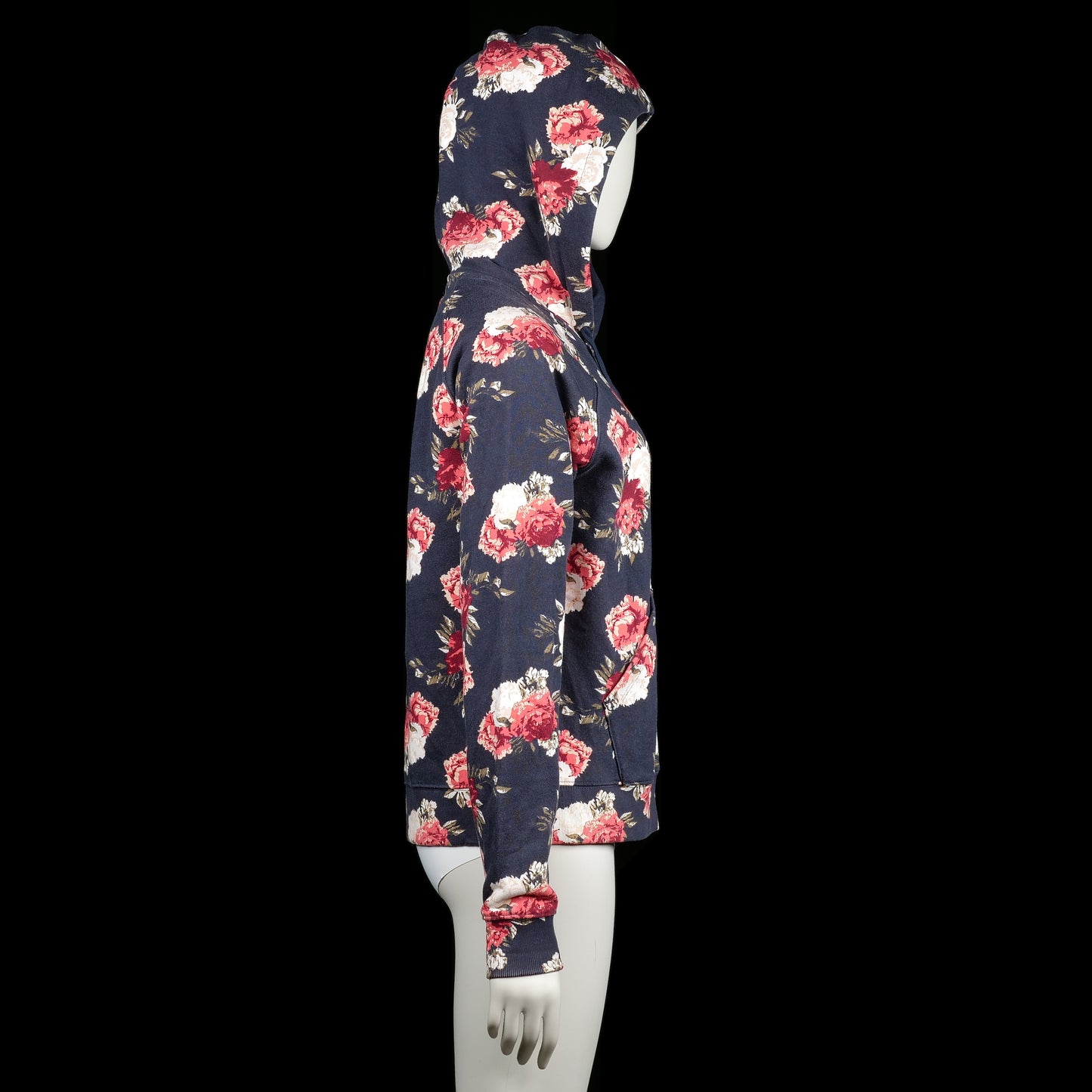 Hoodie - Navy & Red - Size L
