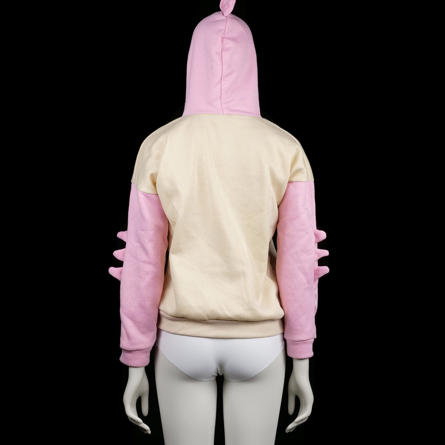 Hoodie - Ivory & Pink - Size S