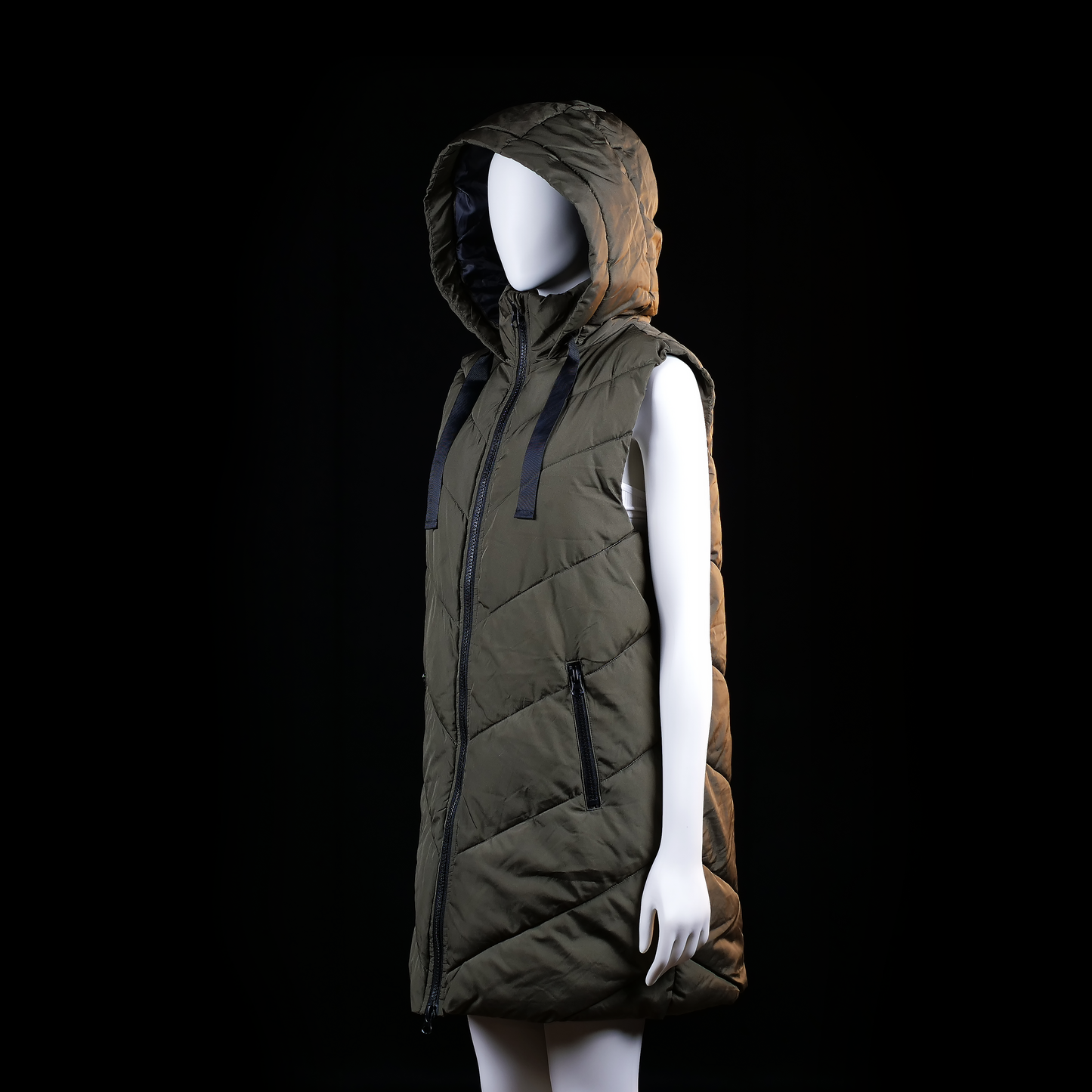 Padded vest - Olive - Size S