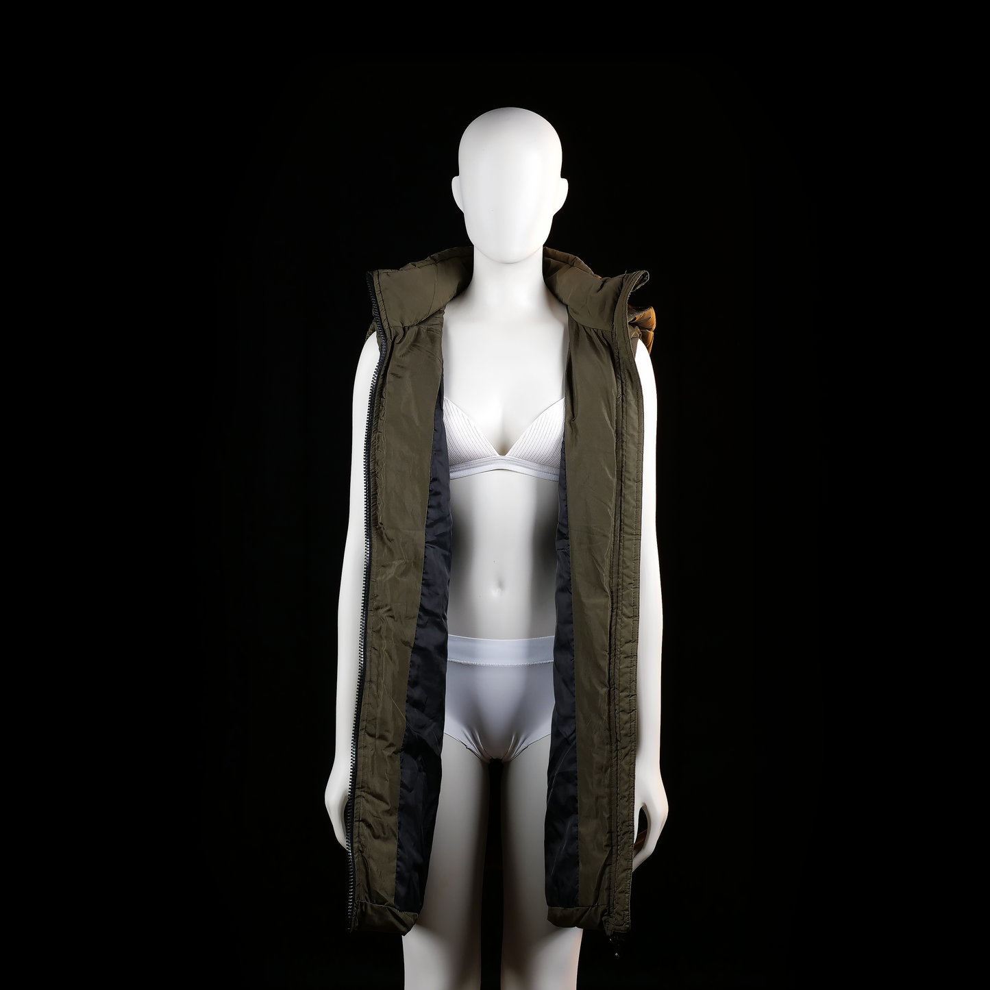 Padded vest - Olive - Size S