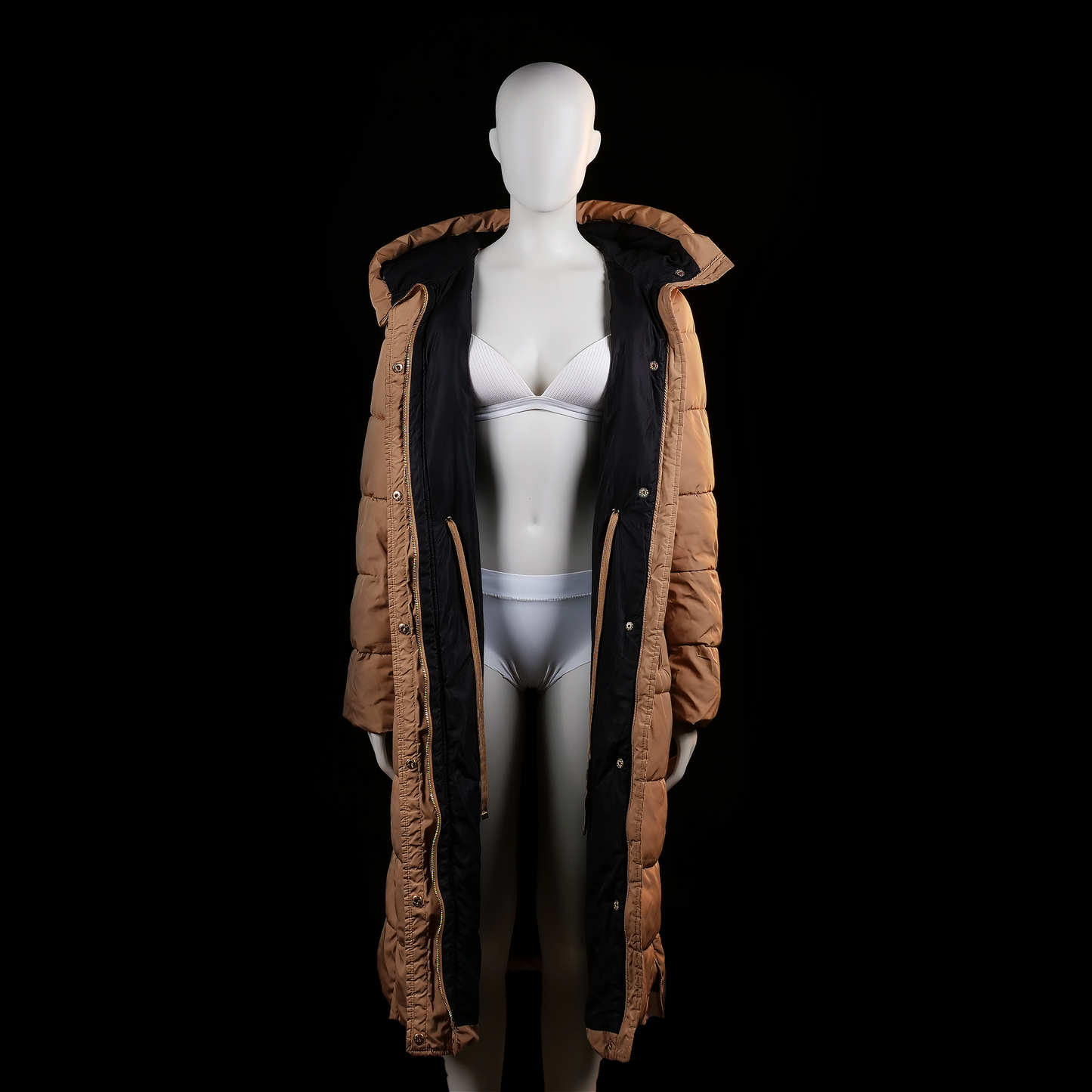 Padded coat - Camel - Size 38