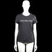 Calvin klein jeans - T-shirt - Charcoal - Size S - Charcoal short-sleeve T-shirt with a round neck and straight hem. Features white text print across the chest and plain sleeve cuffs.