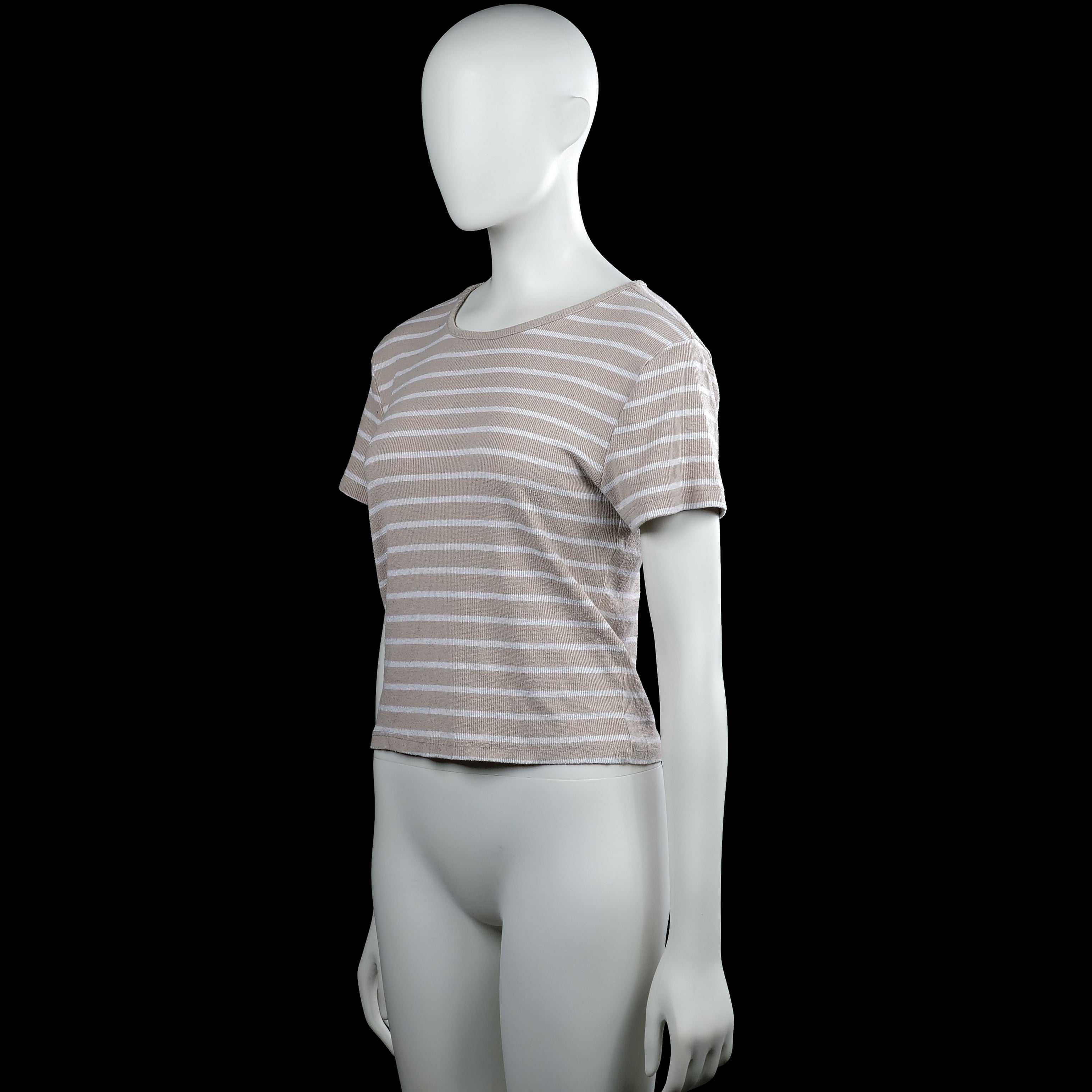 T-shirt - Beige & White - Size XL