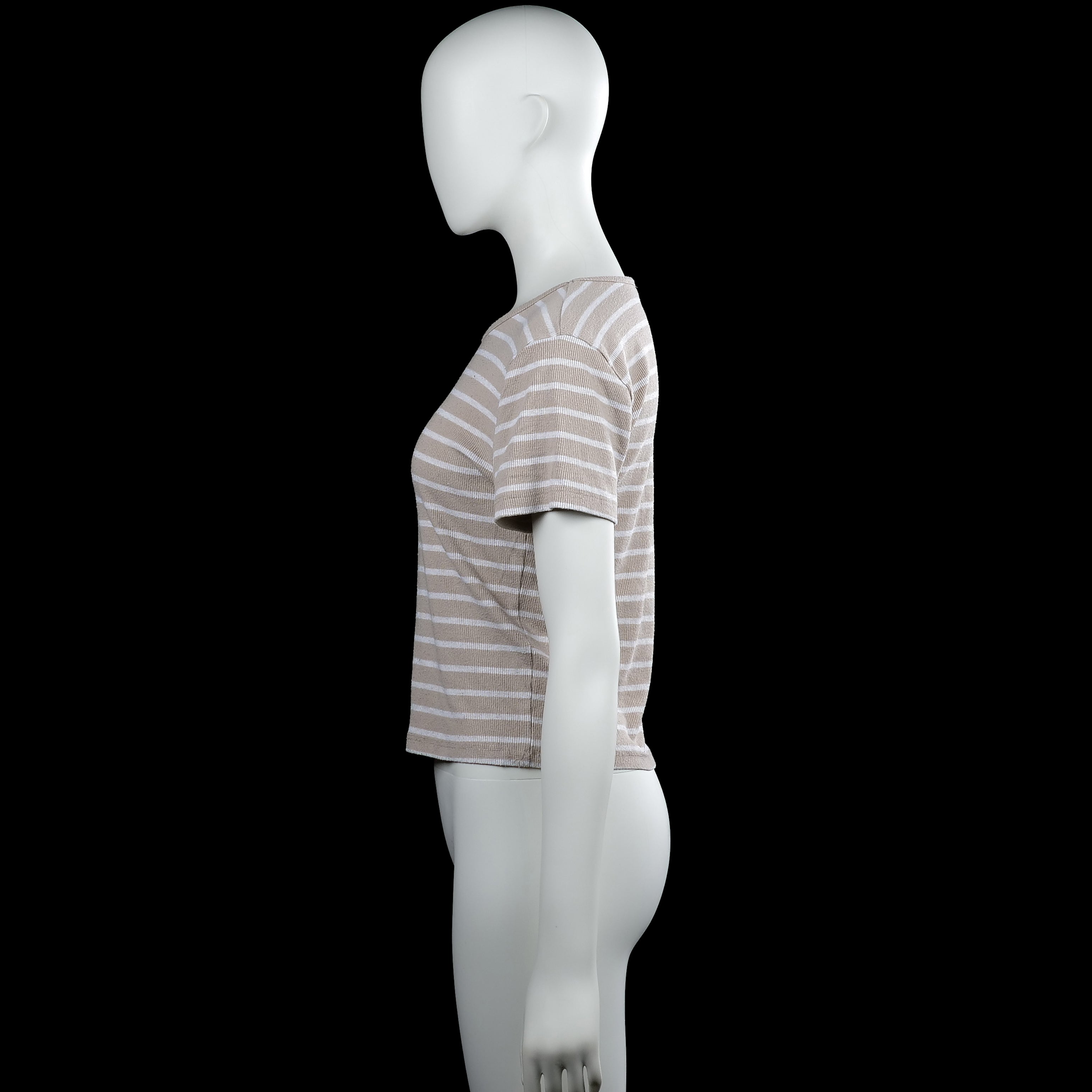 T-shirt - Beige & White - Size XL