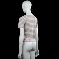 T-shirt - Beige & White - Size XL