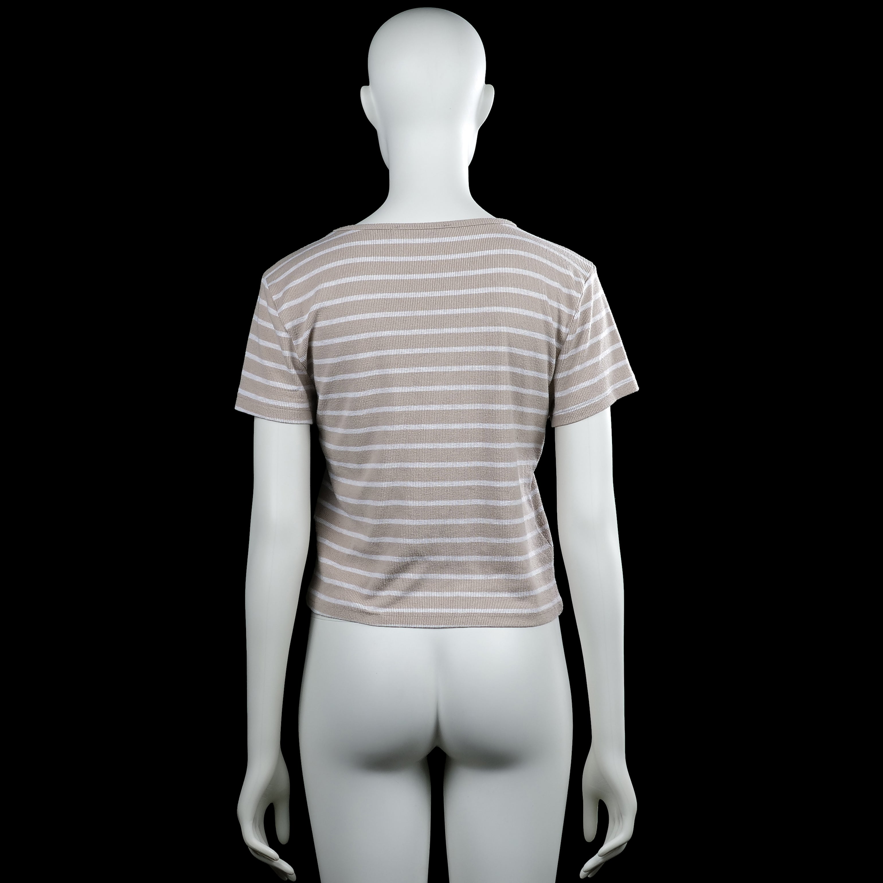 T-shirt - Beige & White - Size XL