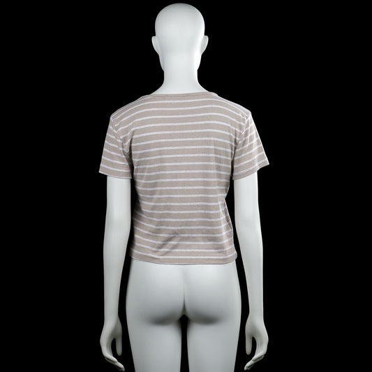 T-shirt - Beige & White - Size XL