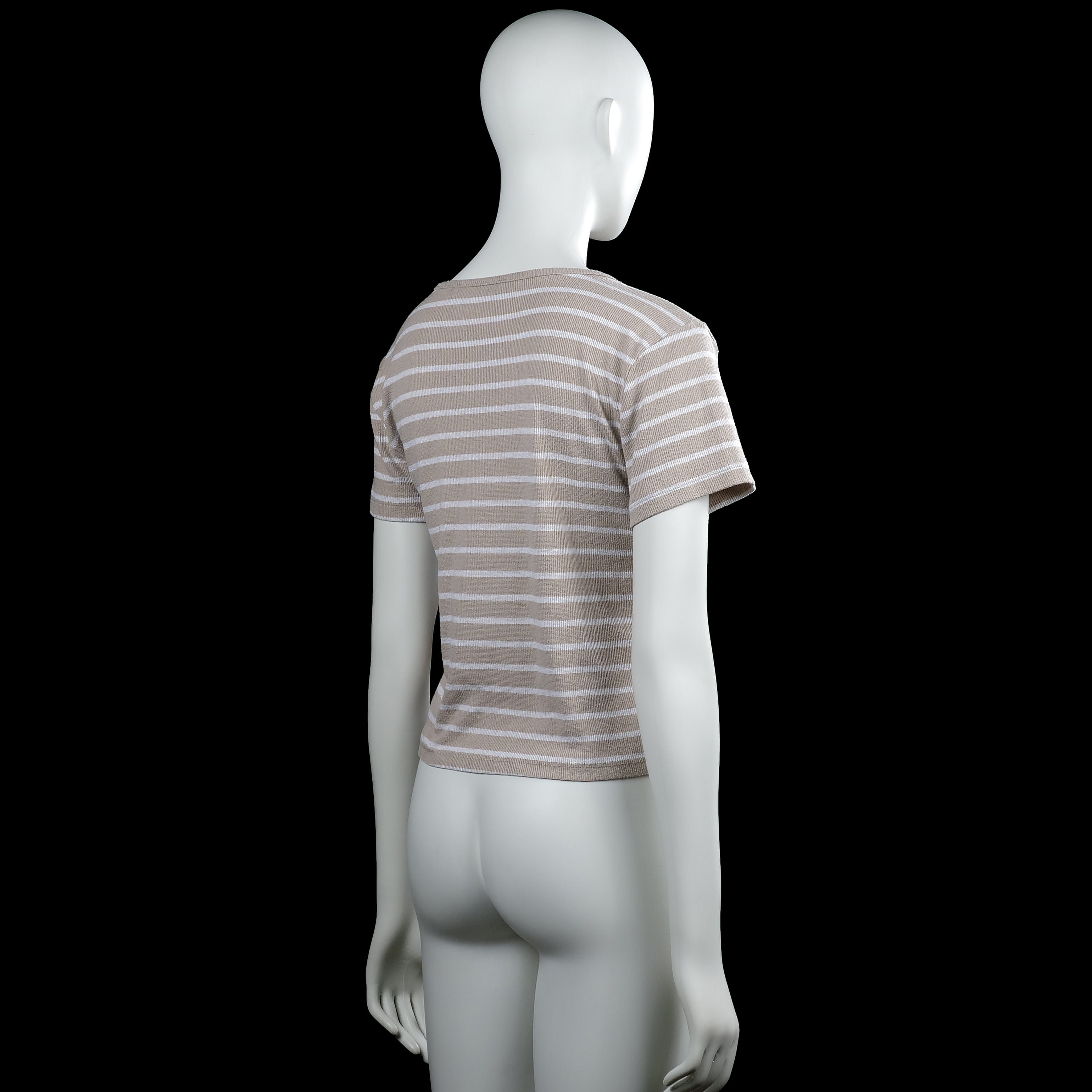 T-shirt - Beige & White - Size XL