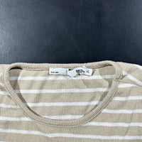 T-shirt - Beige & White - Size XL