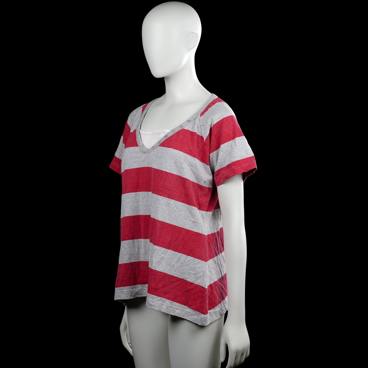 T-shirt - Red & Light Gray - Size XL