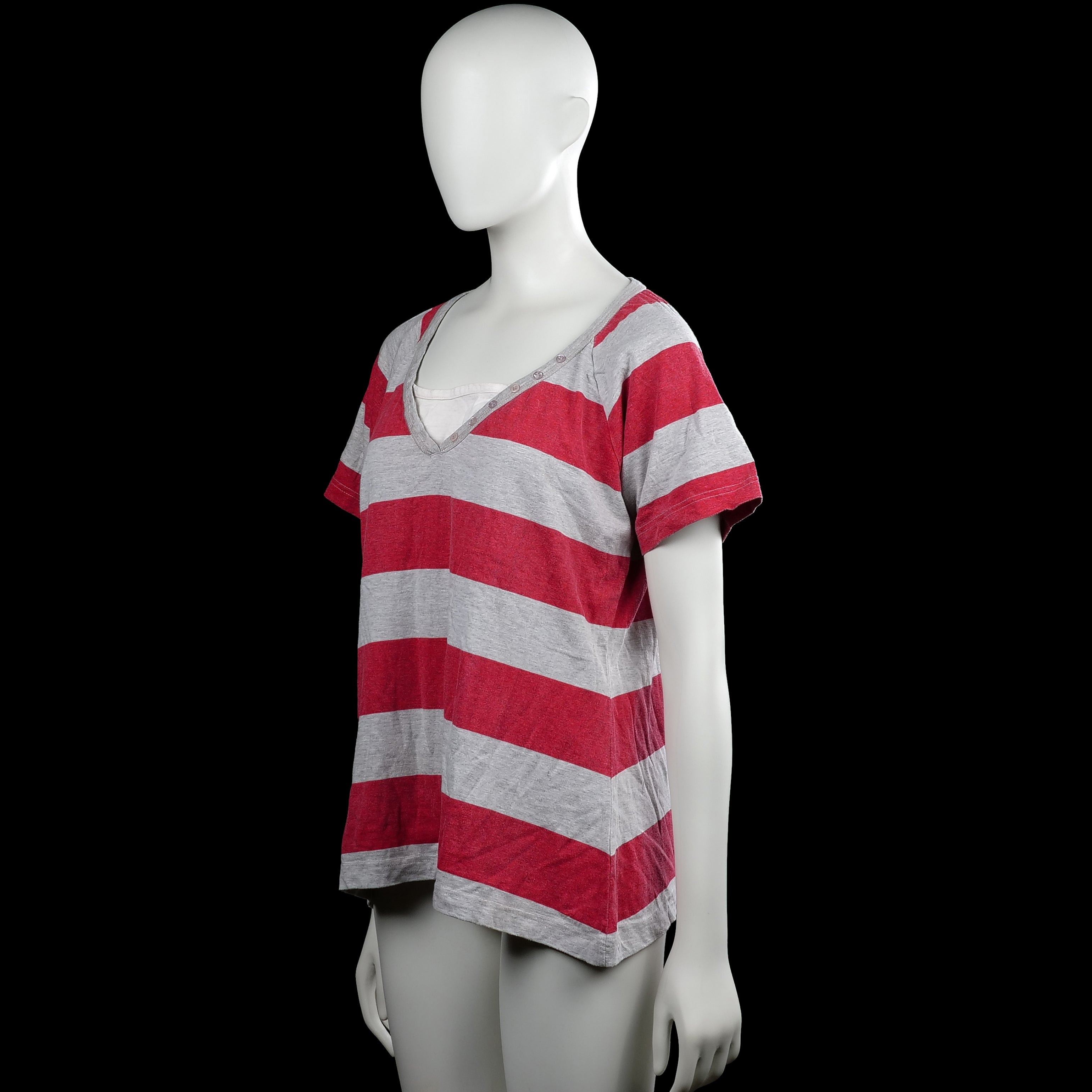 T-shirt - Red & Light Gray - Size XL
