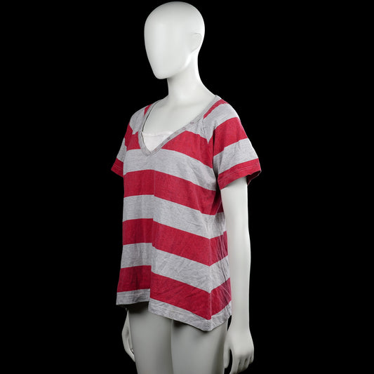 T-shirt - Red & Light Gray - Size XL