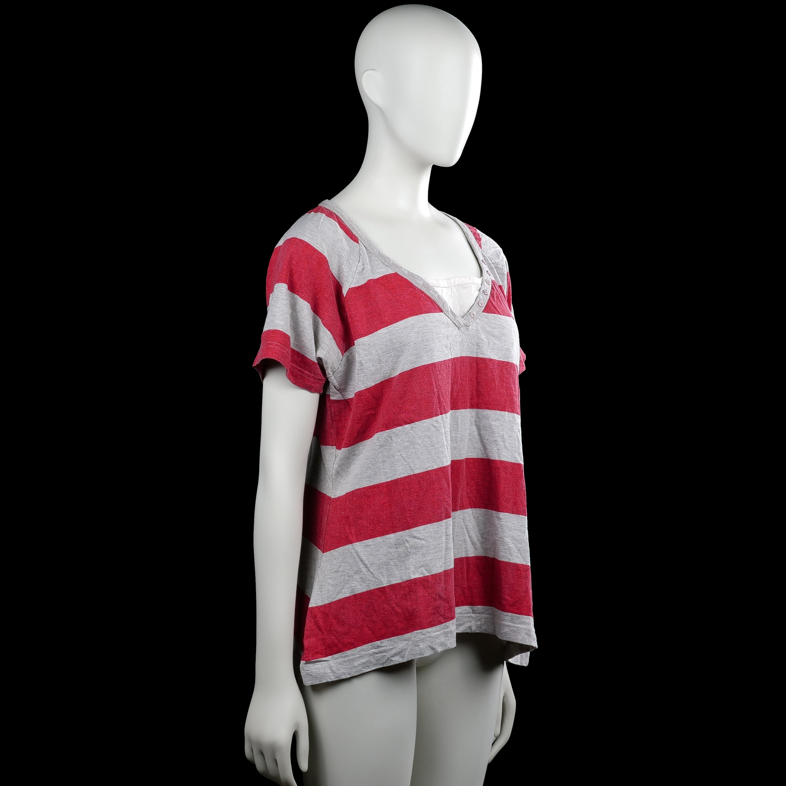 T-shirt - Red & Light Gray - Size XL