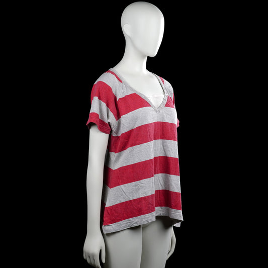 T-shirt - Red & Light Gray - Size XL