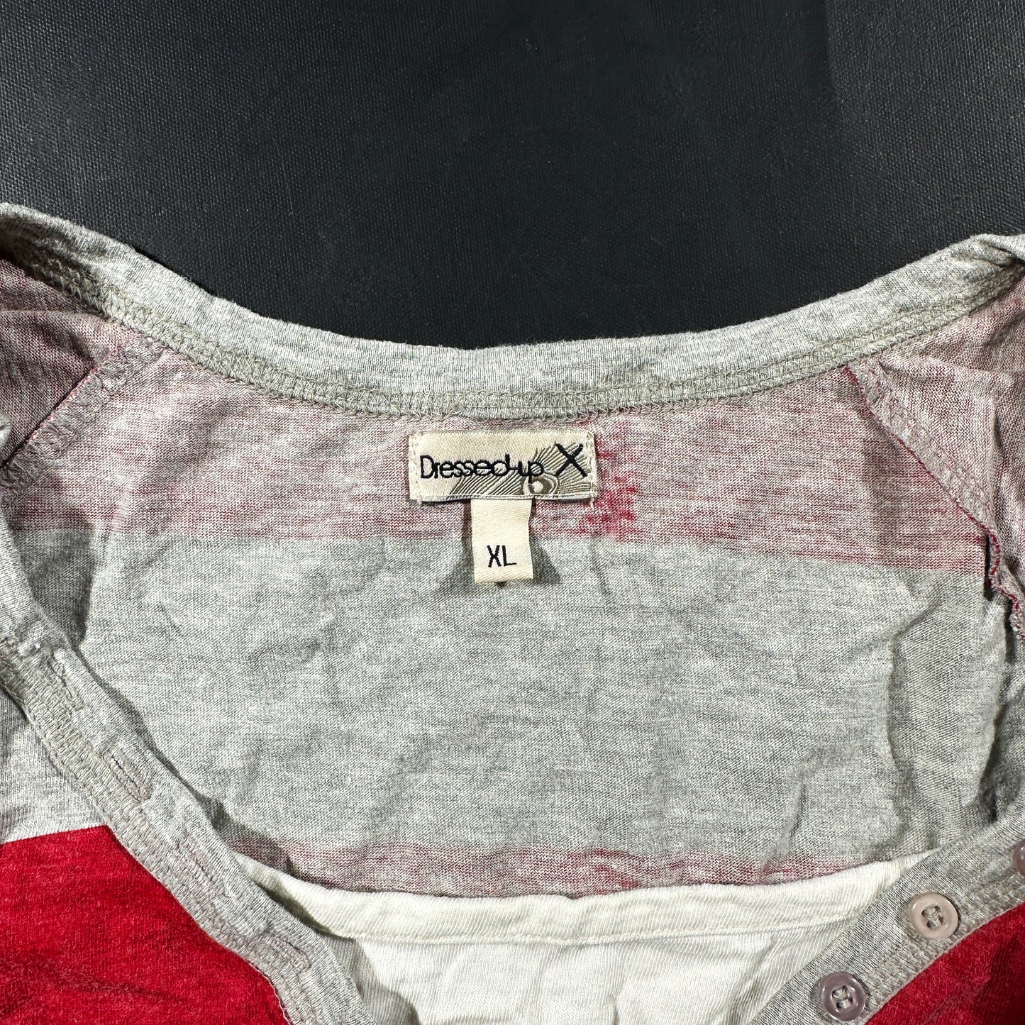T-shirt - Red & Light Gray - Size XL