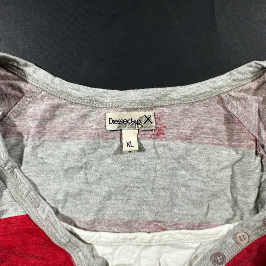 T-shirt - Red & Light Gray - Size XL