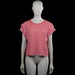 Zara trafaluc - T-shirt - Red & White - Size M - Red and white horizontally striped top with a round neck and short sleeves. Straight hem with no visible closures.