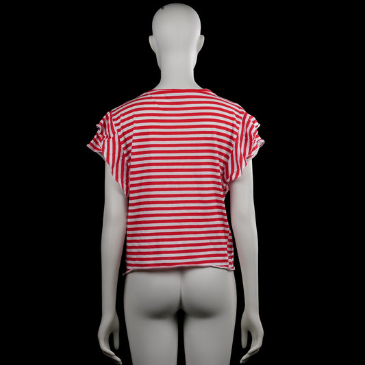 T-shirt - Red & White - Size M