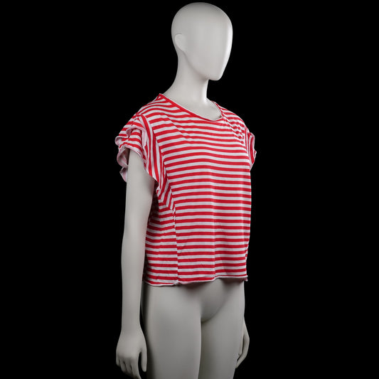 T-shirt - Red & White - Size M
