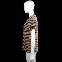 T-shirt - Camel & Navy - Size S