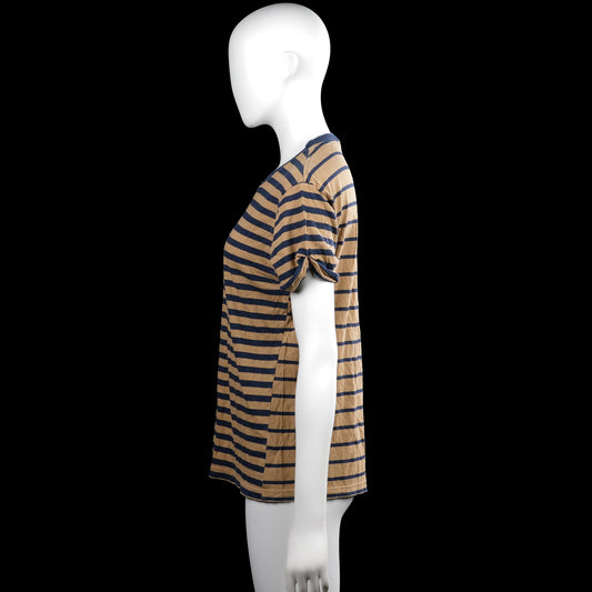 T-shirt - Camel & Navy - Size S