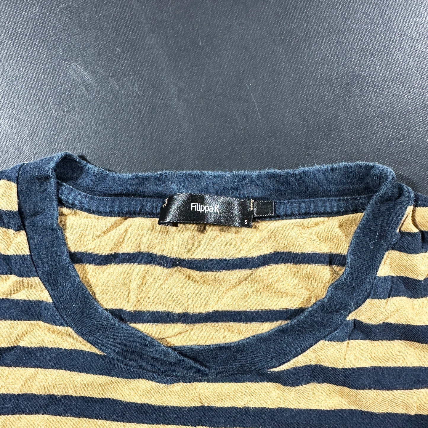 T-shirt - Camel & Navy - Size S