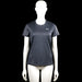 Under armour - T-shirt - Dark Gray & Gray - Size XS - Dark gray and gray zebra-patterned top with a round neckline and short sleeves. Straight hem with plain sleeve cuffs and small chest and back logos.