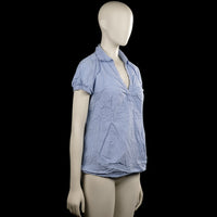 T-shirt - Light Blue & White - Size M