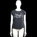 Lindex - T-shirt - Charcoal - Size 158, 164 - Charcoal short-sleeve top with a round neck and rolled sleeve openings. Features a front graphic print and a straight hem.