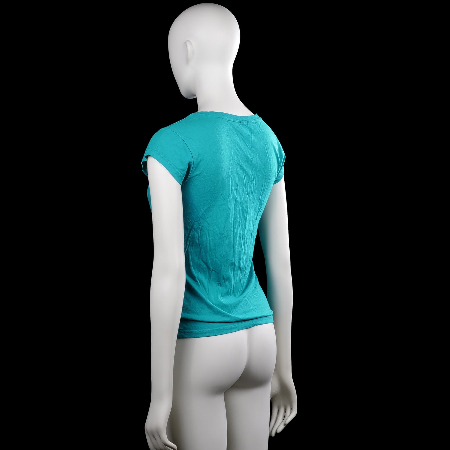 T-shirt - Turquoise & White - Size 170