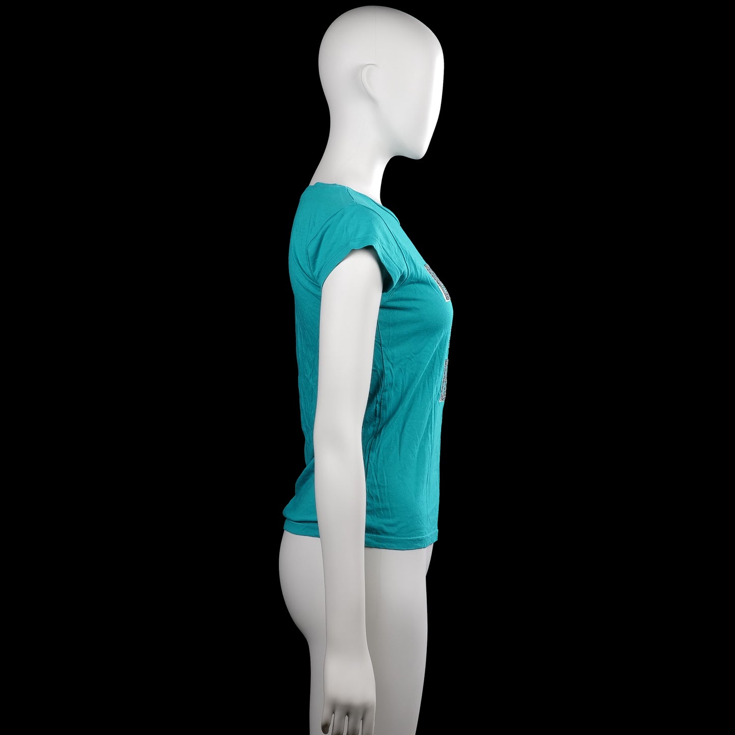 T-shirt - Turquoise & White - Size 170