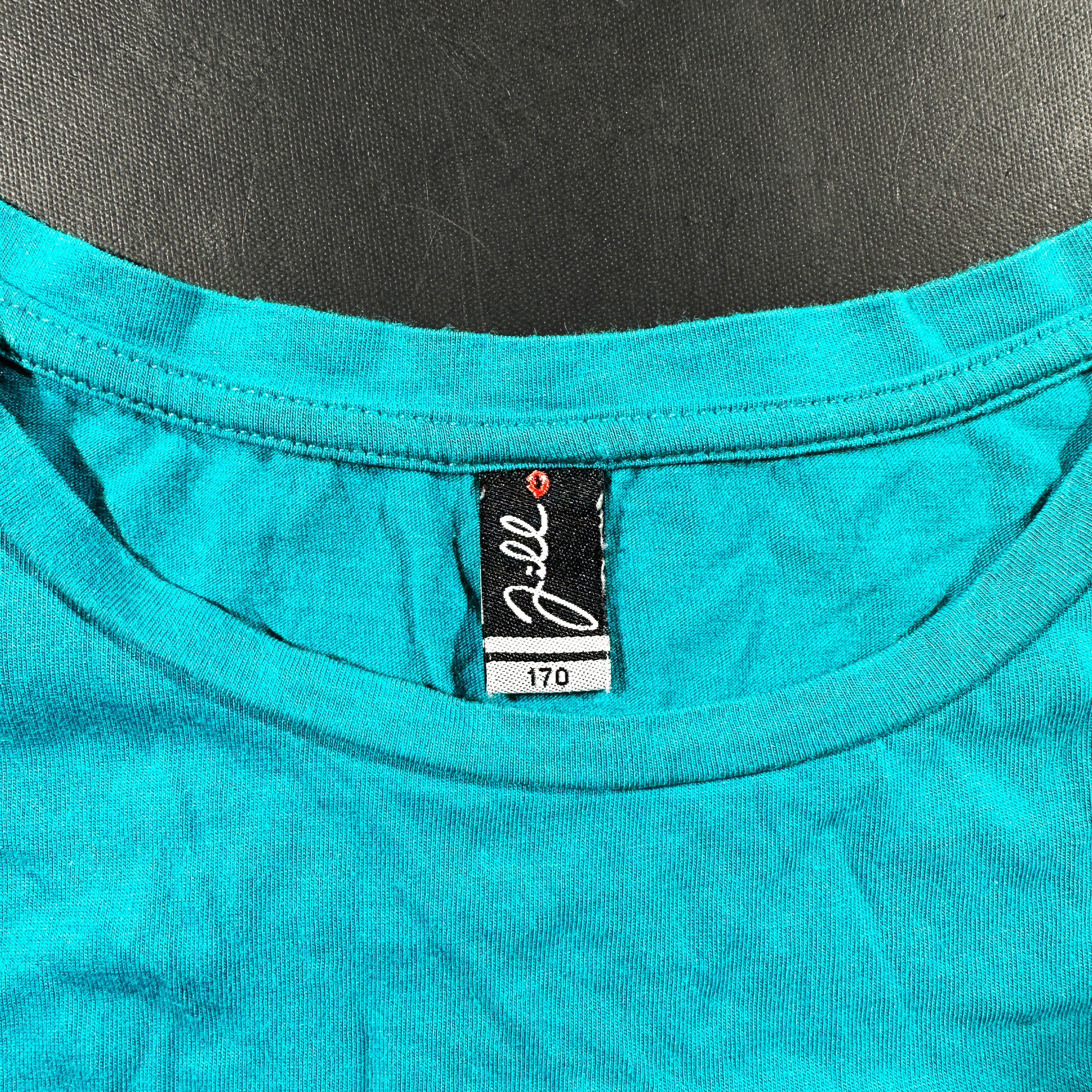 T-shirt - Turquoise & White - Size 170